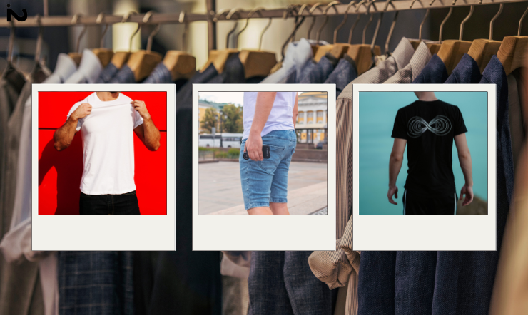 men’s summer casual t-shirts and denim shorts